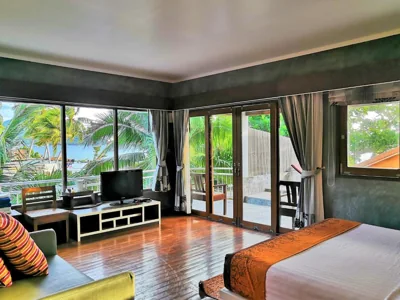 Deluxe Double Room with Pool View — Sairee Hut Resort Koh Tao